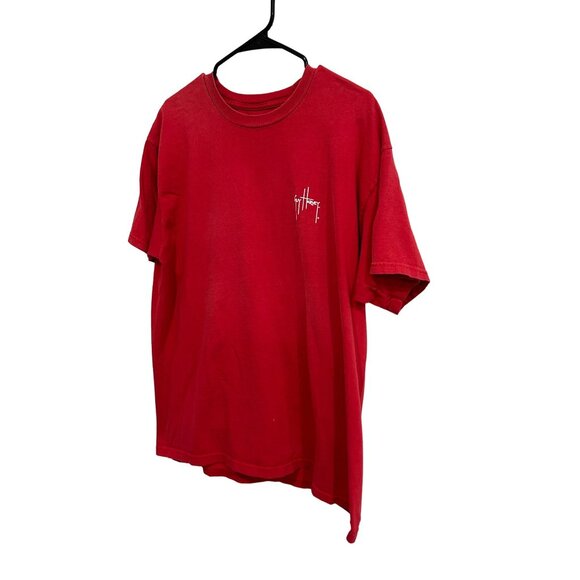 Guy Harvey Red Short Sleeve T-Shirt With Fish Graphic Size M - Picture 3 of 8